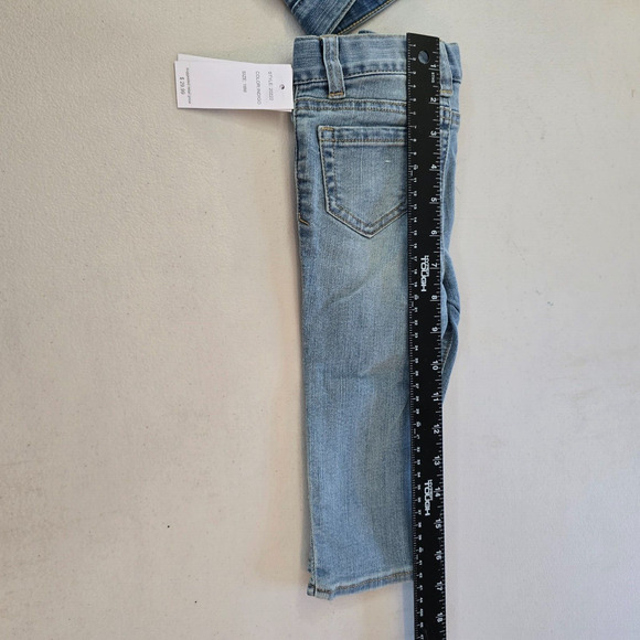 Ofluck Original Jeans Baby 18M Blue 2 Pairs Snap Closure Distressed Medium Wash - Picture 14 of 16